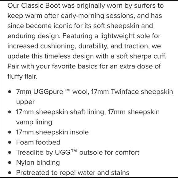 UGG Classic Short II Size5/6 Sherpa Boots - Picture 6 of 6